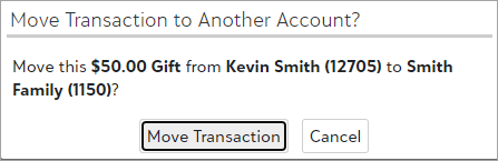 Move Transaction to Another Account confirmation modal