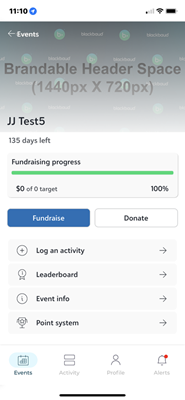 Image of Good Move mobile app with Fundraise button